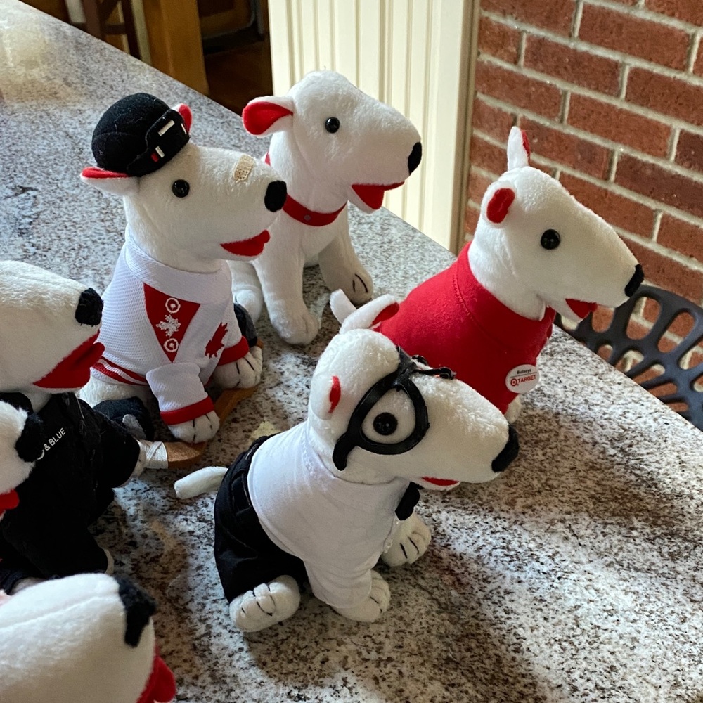 Target White and Red Dog Plush Toy Set